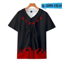 Man Summer Baseball Jersey Buttons T-shirts 3D Printed Streetwear Tees Shirts Hip Hop Clothes Good Quality 046