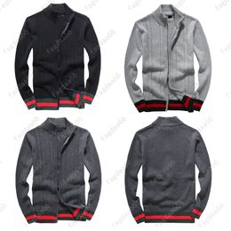 2021ss Sweater Cardigan Men Casual High Neck Shirt Autumn Winter Slim Fit Long Sleeve Mens Sweaters Knitted Pull Top