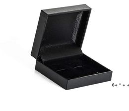 100pcs/lot Classic Cufflink Box 78x68x28mm Black Cuff Links Packing Holder Storage Carring Cases Jewelry Boxes Wholesale RRF13263