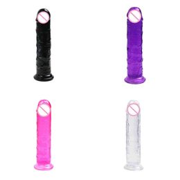 NXY Dildos Translucent Soft Jelly Big Dildo Realistic Fake Dick Penis Butt Plug Sex Toy for Woman Men Vagina Anal Massage Women Toys 0121