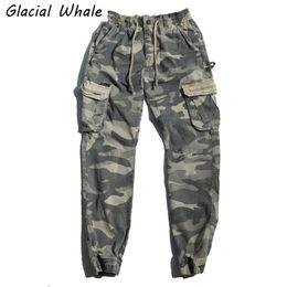 GlacialWhale Mens Cargo Pants Men Multi-pocket Male Hip Hop Japanese Streetwear Trousers Jogging Camouflage Pants For Men 211201