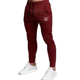 Sik Silk Men's Pants Fitness Skinny Trousers Spring Elastic Bodybuilding Pant Workout Track Bottom Pants Men Joggers Sweatpants Y0811