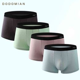 Luxury Male Panties Wide Waistband Boxer Nature Cotton Men Underwear Plus Size Cueca Boxer Shorts Homme 4pcs/lot H1214