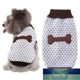 Puppy Dog Sweater Winter Warm Clothes Small Dogs Christmas Costume Chihuahua Coat Bone Pattern Knitting Crochet Clothing Jersey Factory price expert design