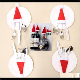 Other Festive Supplies Home & Gardenchristmas Santa Claus Decoration Knife And Fork Set Beer Bottle Wrap Hat Candy Gift Bag For Wedding Part