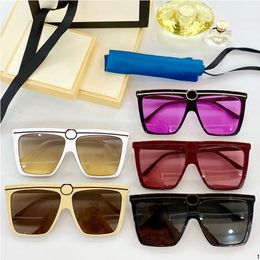 womens sunglasses 0733 rectangular one-piece frame classic retro party travel driving glasses female size 62-12-150 designer top quality with original box