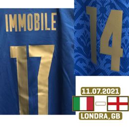 Collectable 2021 Eur Finale Player Version Bonucci Chiesa Insigne Immobile Jorginho Spinazzola Custom Any Name Number Soccer Patch Badge