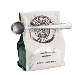 Coffee Scoop With Clip Measuring Scoop Ground Tea Spoon Multifunction Stainless Steel Sliver