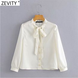 Women Fashion Bow Tied Collar Diamond Button Casual Blouse Office Ladies Business Shirt Chic Chemise Tops LS9275 210420