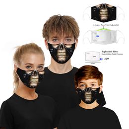 skull mask half face Australia - Sale Skull Face Mask Outdoor Sports Halloween Party Cosplay s Reusable Dust Warm Windproof Cotton HZ54