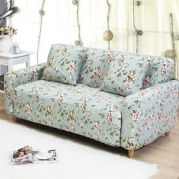 Stretch All-Inclusive Printed Rose Sofa Cover for Living Room, 1 2 3 4 Seater, Sectional Corner L Shape Couches Need Buy 2 Pcs 211116