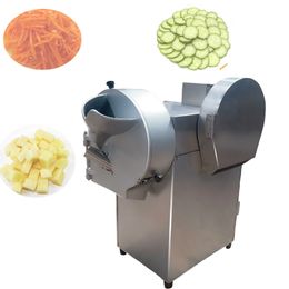 Vegetable Slicer Machine Commercial Vegetables Cutting Maker Electric Potato Cutter Double Head Shredded Dicing Manufacturer