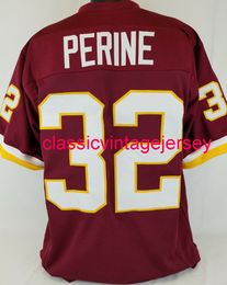 Men Women Youth Samaje Perine Custom Sewn Burgundy Football Jersey XS-5XL 6XL