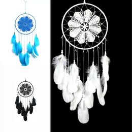Goose Feather Lace Fashion Arts And Crafts Dream Catcher Home Furnishing Feathers Vehicle Pendant