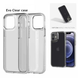 evo super clear phone cases for iphone 14 13 12 11 pro max x xr 12ft multidrop antidrop shockproof protective transparent cover