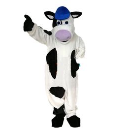 Performance Black And White Cow Mascot Costumes Christmas Fancy Party Dress Cartoon Character Outfit Suit Adults Size Carnival Easter Advertising Theme Clothing
