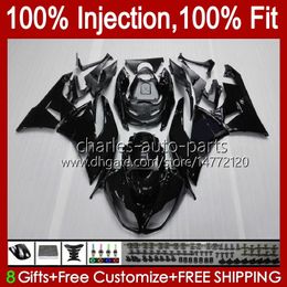 Injection Fairings For KAWASAKI NINJA ZX 6R 6 R 636 600 CC 600CC 12No.1 ZX600 ZX636 ZX6R 13 14 15 16 17 18 ZX-636 ZX-6R 2013 2014 2015 2016 2017 2018 OEM Bodys glossy black