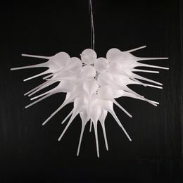 Milk White Glass Pendant Lights Wedding Lamp Hand Blown Glass-Chandeliers for Bedroom Home Dining Living Room Hotel Lobby Art Decoration