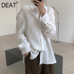 spring and summer fashion women clothes turn-down collar full sleeves dobby single breasted shirt WP45800L 210421