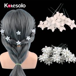 Hair Clips & Barrettes 10Pcs Women Girls Fashion Hairpins Crystal Resin Wedding Bridal Pins Styling Tools Decoration Headwear Clip Braiding