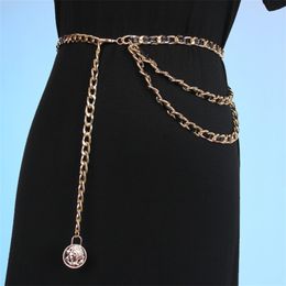 Cool girl metal coriaceous joining together and tassel hang chain waist restoring ancient ways is acted the role of