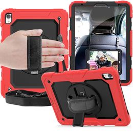 Heavy Duty Tablet Cases for iPad 10.2 [7th/8th Gen] Mini 6/5 Air 4/3/2/1 Pro 11/10.5/9.7 inch Samsung Galaxy Tab T290/T500 3-Layers Shockproof Protection Case with Shoulder Strap