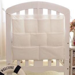 Crib Organiser Cradle Diaper Organiser for Cot Baby Bedding Set Cotton born Baby Accessories Nursery Bag Bed Nappy Pocket 211025