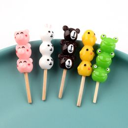 New Animal Rabbit Bear Pig Chicken Frog Resin Earring Charms for Keychain Pendant Jewlery Findings Floating Charm