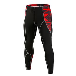 Men compression tights Leggings Run jogging sport Trousers Gym Fitness workout male MMA fitness Quick dry running pants R0417