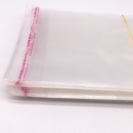 100pcs 16x20cm Resealable Poly Bag Transparent Plastic Bags Self Adhesive Seal Jewellery Making Bag