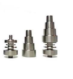 Universal Domeless 6 in 1 Titanium Nails 10mm 14mm 18mm Joint Male and Female GR2 Domeless Nail Glass Bongs Water Pipes