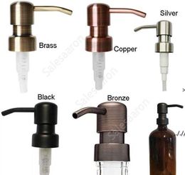 28/400 wholesale Soap Dispenser Black Bronze Rust Proof 304 Stainless Steel Liquid Pump for Kitchen Bathroom Jar not included DAS177