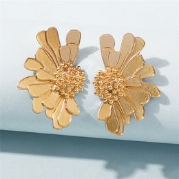 Zinc Alloy Stud Earrings Women's Earring Flowers Jewelry Simulated Gold Plating Ear ring E8418