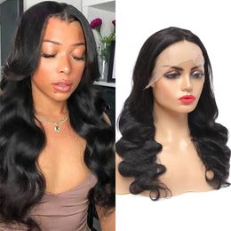1B# Human Hair Lace Front Wig 13*4 Lace Frontal Wigs Body Wave Pelucas 12~30 Inches Perruques De Cheveux Humains RQY4348