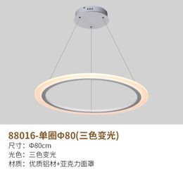 Pendant Lamps Round Led Office Light Circular Living Room Acrylic Chandelier Modern Contracted Bedroom Dining Creative Combination Chande