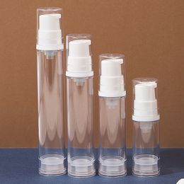 5ml 10ml 15ml Empty Clear Vacuum bottle Cosmetic Airless Container Refillable Pump Lotion and spray Bottles