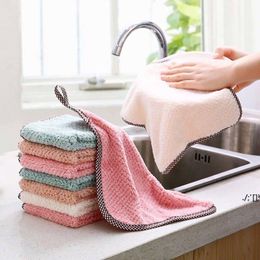 Kitchen daily dish towel, dish Cleaning cloths, kitchen rag, non-stick oil, thickened table cleaning cloth, absorbent scouring pad LLD12419