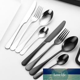 Tableware Set Kit Kitchen Cutlery Silver Stainless Steel Western Dinner Fork Tea Dinner Spoon Knife Gift Pure Colour Simple Style Factory price expert design Quality