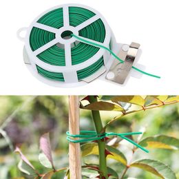 Plastic Cable Ties PVC Bundling Environmental Protection Gardening Flower Tree Ties Cable 20/30/50/100m