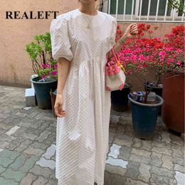 Maxi Dresses For Women Elegant Korean Style Long White Ladies Casual Loose Summer Female 210428