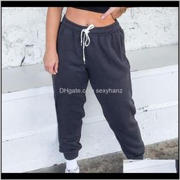 Capris Womens Clothing Apparel Drop Delivery 2021 Women Sweatpants High Waist Sport Running Gym Stretch Sports Ladies Girls Dstring Long Pant