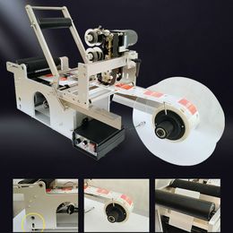 Semi-Automatic Round Bottle Labelling Machine For Beer Can Date Code Printer Label Packing Machine