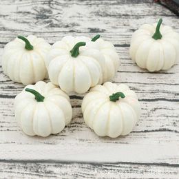 8Pcs Halloween Foam Artificial Pumpkins DIY Fake Fruits Ornament Simulation Plant Home Decoration for Kindergarten Family Bar Y0829