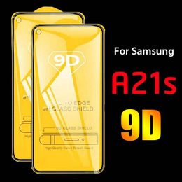 2Pcs 9D Protective Glass For Samsung Galaxy A21s 3D Tempered Glass For Samsan A12 A02 A32 A52 A72 A 21s Safety Screen Protectors