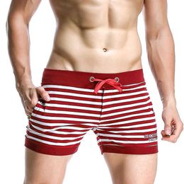 New SEOBEAN men's Pajamas shorts sexy Costripe bottom stripe camouflage fashion shorts X0705