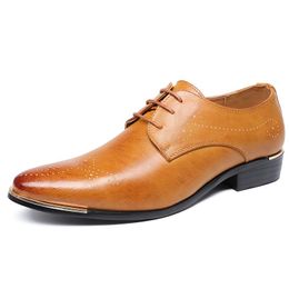 Dress Shoes Men Handmade Microfiber Leather Bussiness Man British Style Casual Breathable Lace-up Brogue Social Shoe