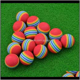 1Pcs Golf Ball Super Cute Rainbow Toy Small Dog Cat Pet Eva Toys Practise Balls P9Til Ajr9T