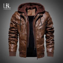 Mens Leather Jackets Winter Casual Motorcycle PU Jacket Biker Leather Coats European Windbreaker Genuine Leather Jacket 211119