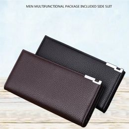 Wallets High-end Wallet Men's High Quality PU Material Clutch Genuine Simple Fashion Suit Money Purse