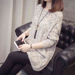 Lazy Wind Sweater Women's Clothing Autumn And Winter Fairy Coat Loose Pullover Long 210427